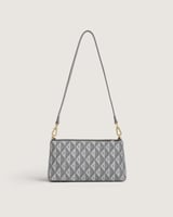 شنطة نسائية يومية من الجلد باللون الرمادي