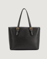 شنطة نسائية بتصميم عملي بلون رمادي.