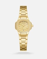 ساعة سُحب النسائية باللون الذهبي