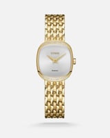 ساعة نسائية بعدد 22 فص من الألماس بلون ذهبي