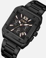 ساعة رجالية من الستيل باللون الأسود