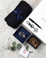 طقم هدية رجالي مع قماش ثوب فاخر