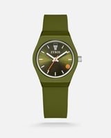 ساعة للأطفال بسير ربل بلون زيتي