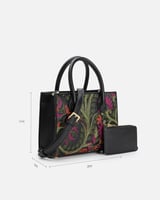 شنطة نسائية تعبر عن الفن بأناقة بلون أسود