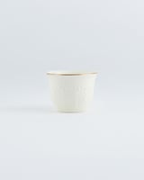 طقم قهوة وشاهي من السيراميك بلون أبيض