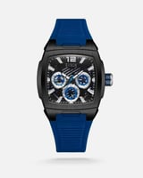 ساعة توازن الرجالية بسير من الربل بلون أزرق