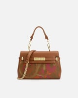 شنطة نسائية بلمسة من الفن بلون بني
