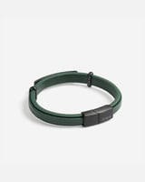 اسوارة رجالية أنيقة من الجلد بلون أخضر