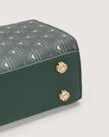 شنطة ورد النسائية جلد بلون أخضر