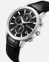 ساعة وقت الرجالية لأناقتك بلون أسود