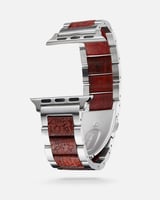 سوار ساعة آبل من الستيل والخشب