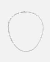 سلسلة نسائية بتصميم تنس باللون الفضي