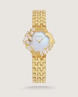 ساعة نسائية بسير من الستيل بلون ذهبي