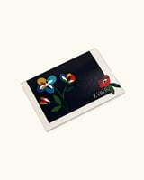 كرت إهداء يصف جمال الطبيعة بلون أزرق