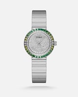 ساعة نسائية يسر ستيل بلون فضي