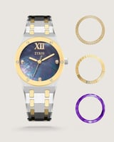 ساعة فاتن النسائية ستيل بلون ذهبي وفضي