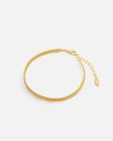 طقم نسائي أساور وساعة باللون الذهبي