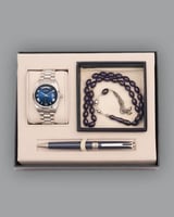 طقم هدية رجالي أنيق ساعة وسبحة وقلم