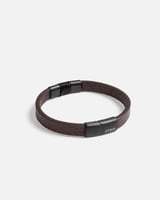 اسوارة رجالية عصرية من الجلد بلون بني