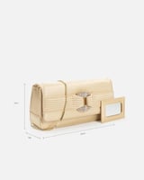 شنطة نسائية بمقاس متوسط للمناسبات بلون ذهبي