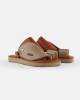 حذاء رجالي شرقي بمزيج بين اللون الموكا والبني