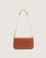 شنطة عملية من الجلد الفاخر بلون بني