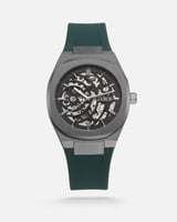ساعة رجالية اتوماتيك بسير ربل بلون أخضر
