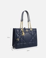 ‎ شنطة نسائية من الجلد باللون الأزرق