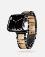 سوار ساعة آبل من الستيل والخشب