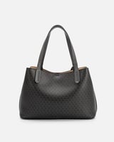 شنطة نسائية بتصميم كلاسيك بلون رمادي