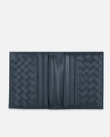 محفظه رجاليه من الجلد بلون أزرق