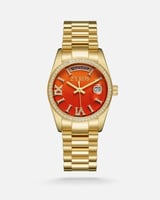 ساعة نسائية بسير ستيل بلون ذهبي