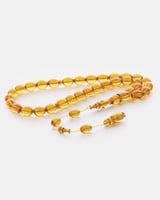 سبحة من السندلس المعرق بلون عسلي