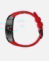 ساعة رجالية أنيقة باللون الأحمر