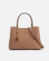 شنطة نسائية كلاسيك باللون الوردي