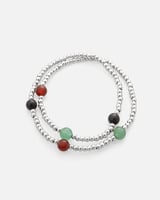 اسوارة نسائية باللون الفضي