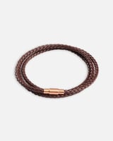 اسوره رجالية من الجلد باللون البني