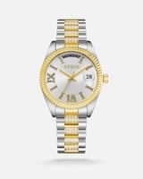 ساعة نسائية ستيل بلون فضي و ذهبي