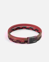 اسوارة رجالية بتصميم عصري بلون أسود و أحمر