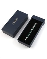 قلم رجالي فاخر بلون أخضر ورمادي.