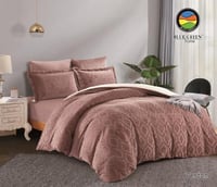 مفرش السكا وردي شتوي Verdon فاخر - 6 قطع