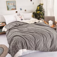 بطانية كينج مخمل جاكار فرو 200×230 رصاصي.ف ت/