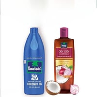 مجموعة زيت البصل وزيت جوز الهند باراشوت