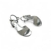 صندل نسائي سهرة , كعب عريض , مزين بالفصوص والكرات...