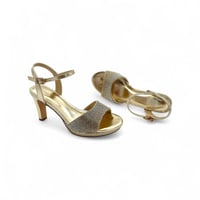 صندل نسائي سهرة , مزين بالفصوص , مريح ذو بطانة متي...