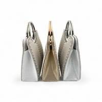 شنطة يد سهرة , مزينة بالفصوص البيضاء اللامعة