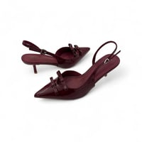 جزم نسائي كاجول - جلد صناعي لامع