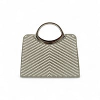 شنطة يد سهرة , مزينة بالفصوص البيضاء اللامعة