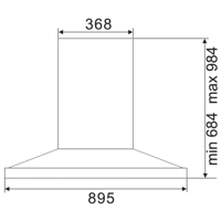 شفاط روبام 90 سم ، قوة الشفط 1200، ستيل A825