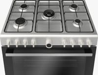 موقد غاز بوش، 90×60، 5 عيون غاز، أمان كامل، ستانلس...